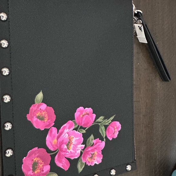 White House Black Market Floral Studded Clutch Wristlet - Picture 5 of 10